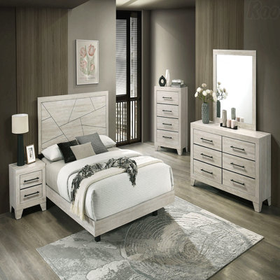 Table de chevet 1 lumière gris clair, meubles de chambre à coucher de style contemporain avec poignées en métal et tiroirs à queue d'aronde anglaise