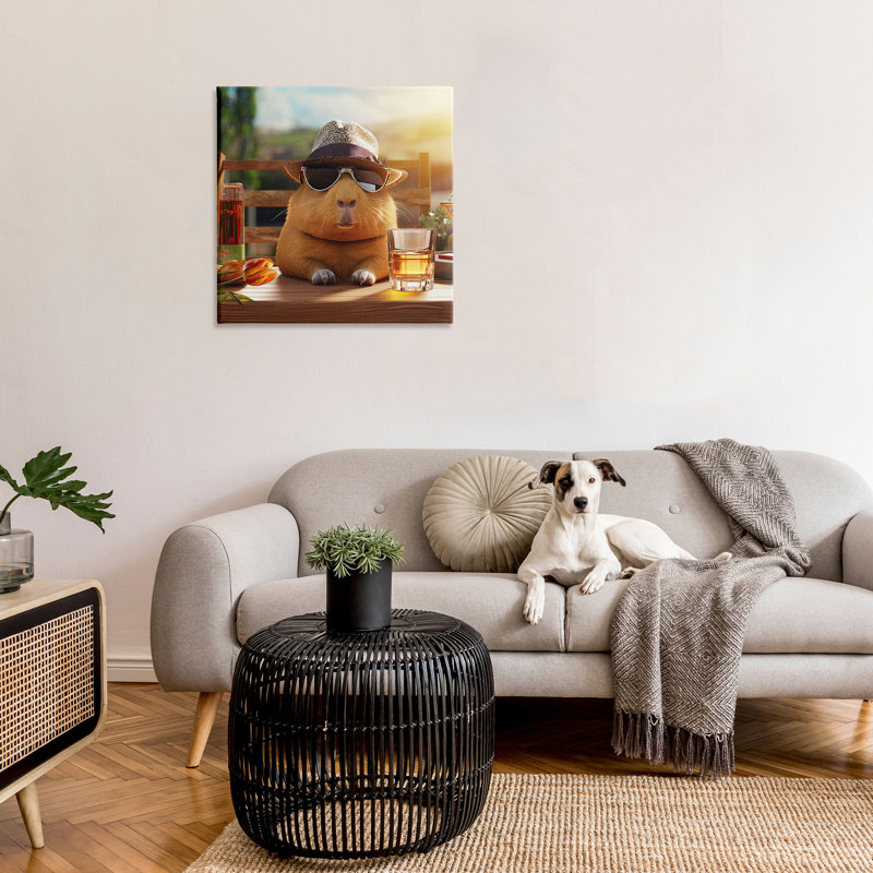 «Capybara & Summer Scenery» par Jim Baldwin, H 30 po x l 30 po