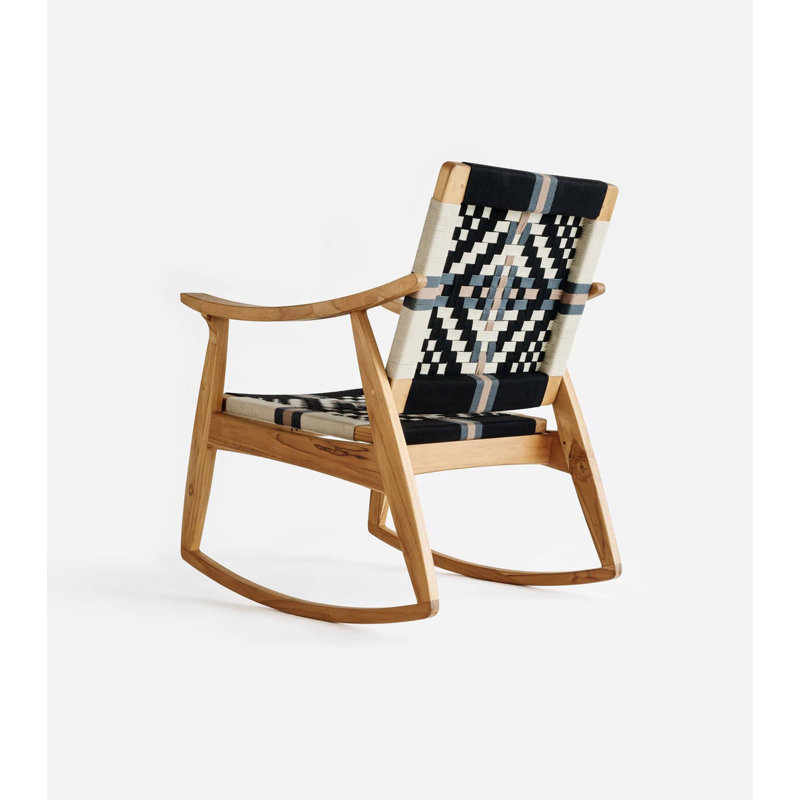 Izapa Rocking Chair, Natural, Colonial Pattern
