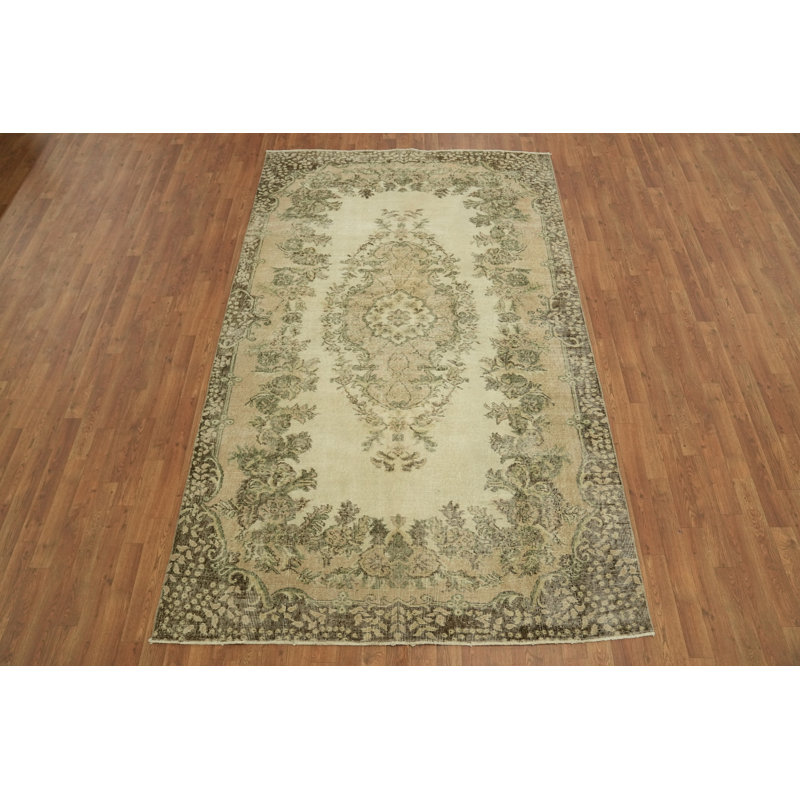 Tapis floral rétro 6 x 9