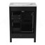 Meuble-lavabo de 24 pouces avec lavabo en céramique, porte et tiroirs à fermeture en douceur, supports de rangement doubles, idéal pour les petits espaces et une organisation efficace.-358112047