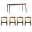 Durable Slate & Walnut Wood Dining Table Sets.