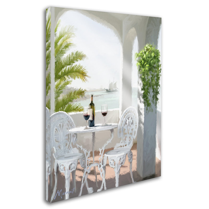 Armand 'Ocean Balcony' Print on Canvas, 47" H x 35" W x 2" D