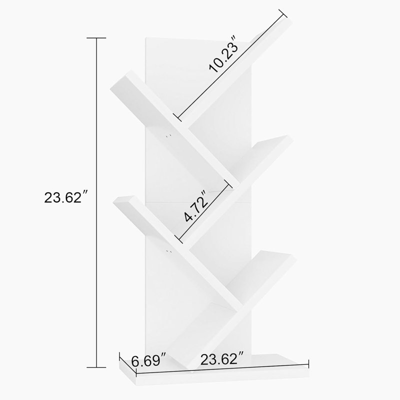 60cm H x 30cm W Bookcase, White