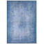 Tapis décoratif bleu marine à motif rétro-109335222
