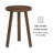 Keira Solid Wood End Table With Round Tray Top-1379181403
