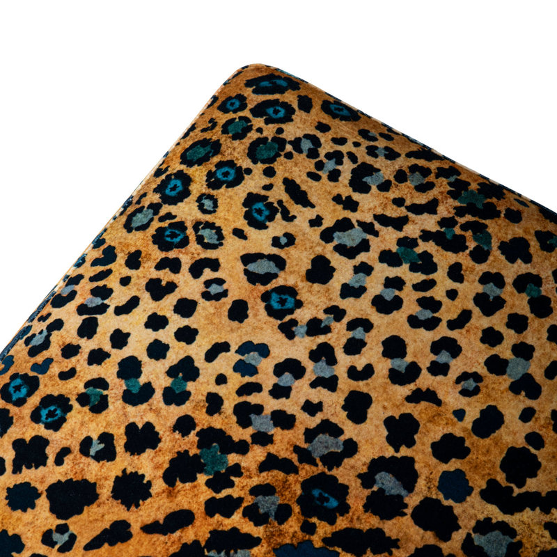 Cube Ottoman - Safari Spot - Velvet, Midnight