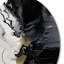 Edd Black Splash Paint Art I - peinture abstraite murale ronde en métal-88629032
