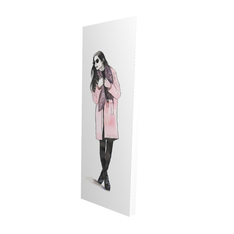 Femme au look printanier - Toile de mode pour décoration intérieure