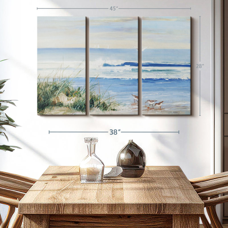 «Beach Combers» sur toile, H 28 po x l 45 po