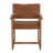 Xavier 18'' H Leather Upholstered Teak Armchair