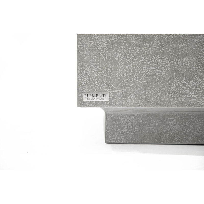 Tevere 60" Rectangular Concrete Coffee Table, Space Grey
