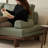 78.74" Green Polyester Standard Sofabed cushion couch