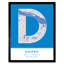 Dnipro Ukraine City Map Blue - Single Picture Frame Typography