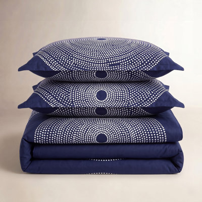 Marimekko Fokus Cotton Navy Duvet Cover Set
