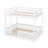 Full Over Full Wood Bunk Bed With Ladder Guardrails-505682077