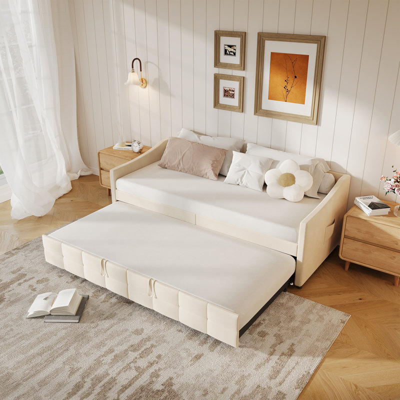 Upholstered Daybed, Beige