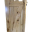 Porte de grange pliante en bois d'aulne fini avec ensemble de quincaillerie coulissante en bois-102356049