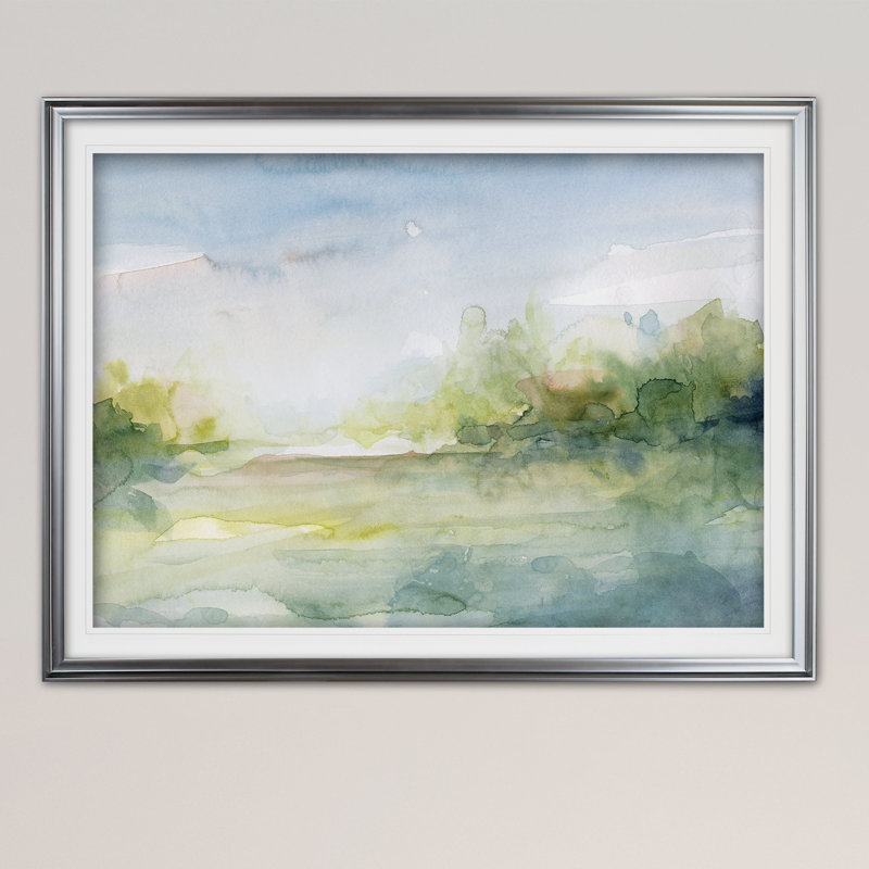 Clear Day - reproduction d'art sur toile encadrée, H 30 po x l 40 po x P 1,5 po, Cadre argenté
