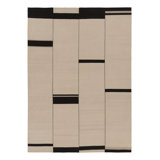Hand Woven Kilim Wool Striped Area Rug