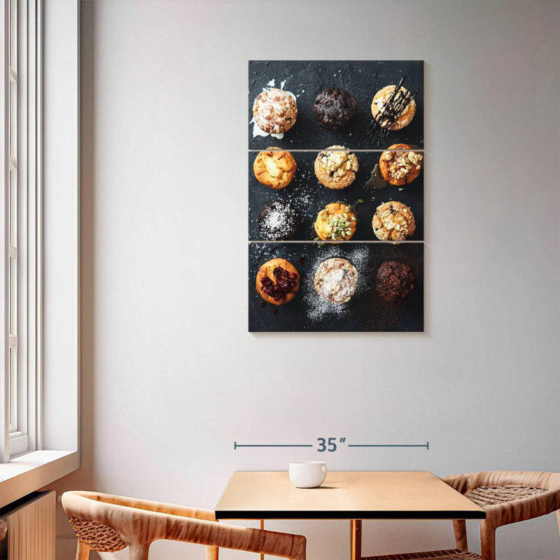 Muffins, 57" H x 36" W