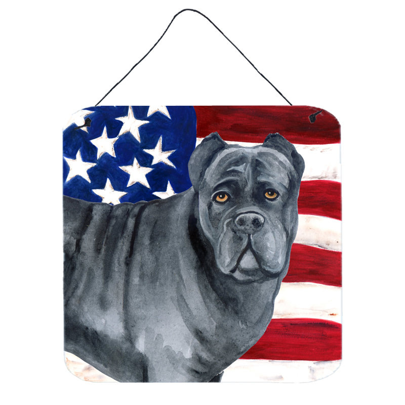 Décoration murale patriotique, Cane corso noir