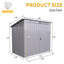 La poubelle contient 2 poubelles en métal pour le rangement des ordures, en acier inoxydable galvanisé, une remise pour la cour de jardin grise
