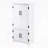 White Farmhouse Pantry Cabinet with 4 Doors and Adjustable Shelves-1578546697