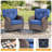 Fiorillo 6-Piece Wicker Rattan Swivel Gliders Patio Conversation Sets With Cushions-1956612673
