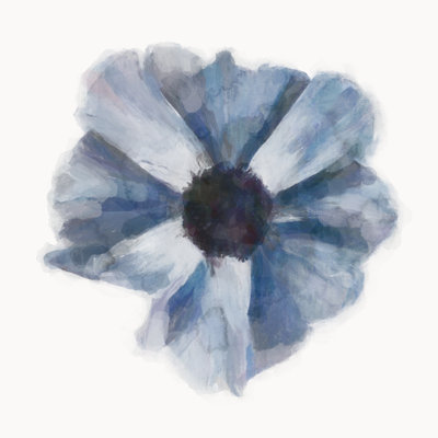 Reproduction d’art sur toile tendue bleu brossé