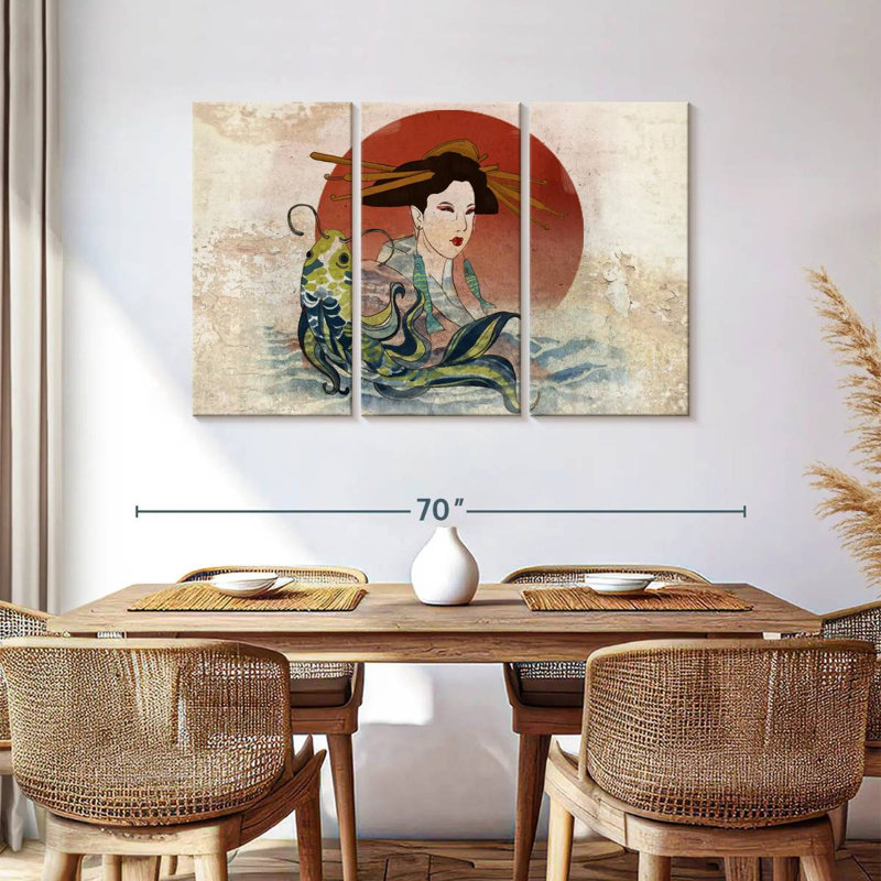 Leisha Geisha et Koi, H 36 po x l 57 po