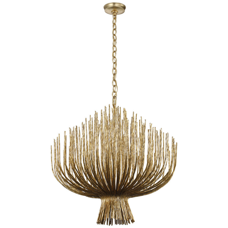 Chapman & Myers Astra 42" Sculpted Chandelier, Gilded Iron, 35.5" H x 31.75" W x 31.75" D