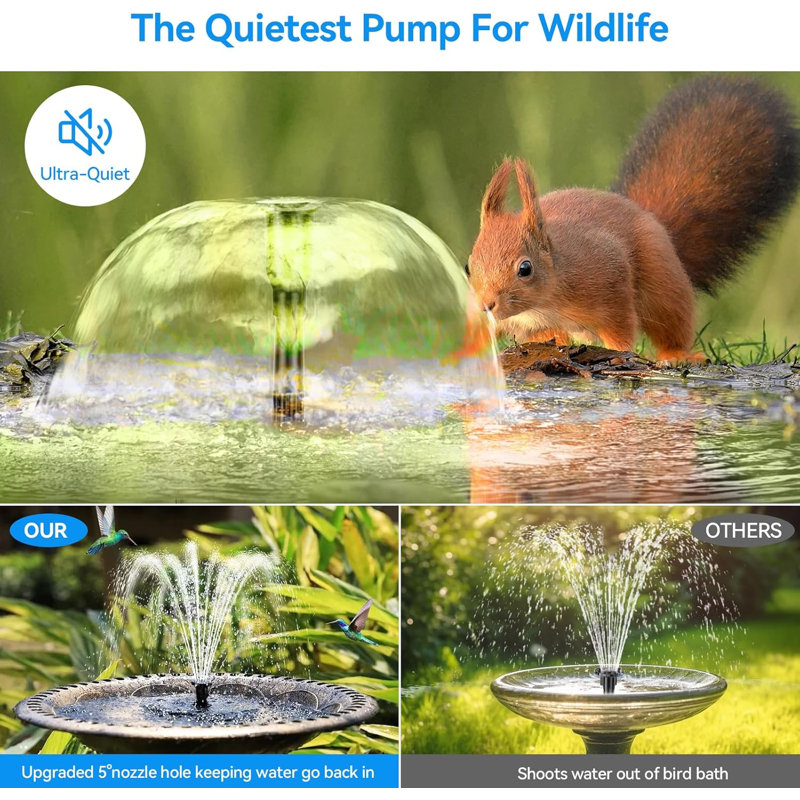 6.5W Solar Fountain Pump With Battery Backup