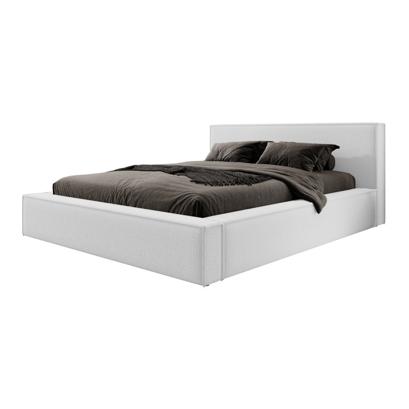 Nichollette Upholstered Ottoman Storage Bed, Light Grey, 160 x 200 cm