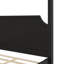 Lit plateforme à baldaquin en bois avec tête de lit et pieds de support-129599271-129599272