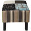 34.5cm Wide Square Floral Standard Ottoman