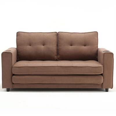 Upholstered Futon Sofa Convertible Back Futon Mattress by Latitude Run