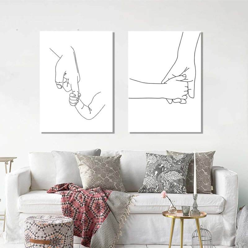 2 Piece Wrapped Canvas Wall Art