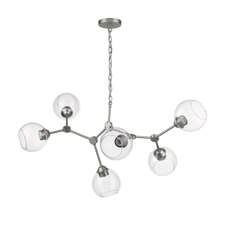 Lustre linéaire spoutnik moderne à 6 lumières Fuiloro