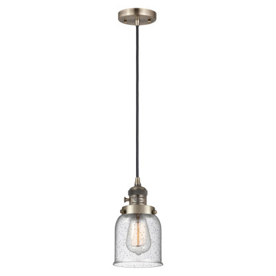 Franklin Restoration - Amberlynn - Mini-luminaire suspendu à 1 lumière - Interrupteur marche / arrêt - Ampoule DEL