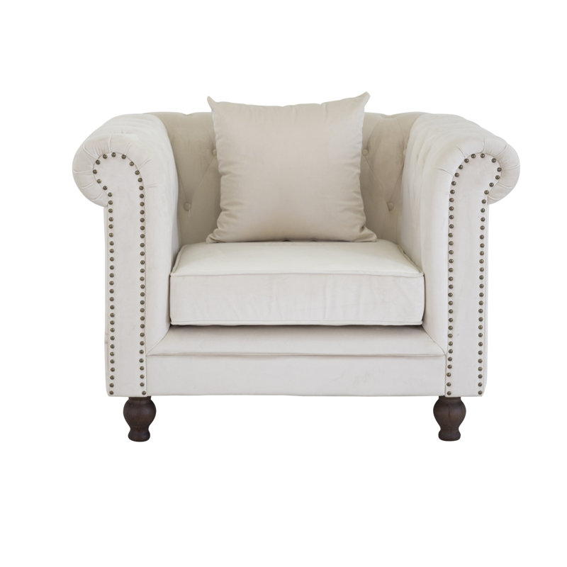 Idalia Upholstered Armchair, Cream