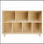 Bibliothèque en bois à 2 niveaux avec rangement à 7 cubes pour le bureau à domicile et l'organisation du salon