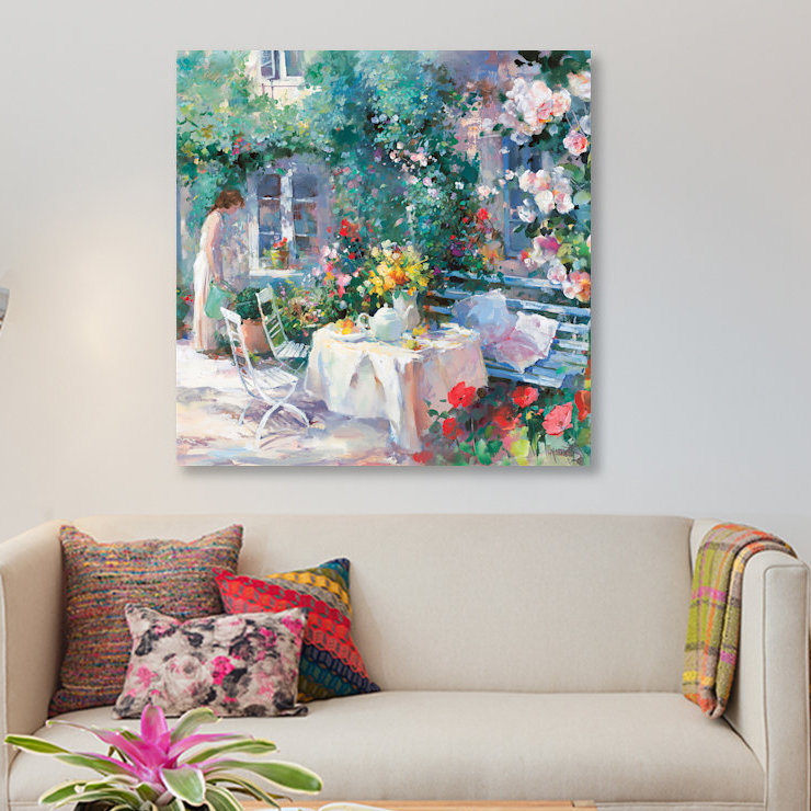 «Romantico Dos», reproduction sur toile, H 12 po x l 12 po x P 0,75 po, Toile tendue, Pas de tapis