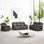  Ensemble de salon inclinable 3 pièces: canapé, causeuse et fauteuil pour une détente totale