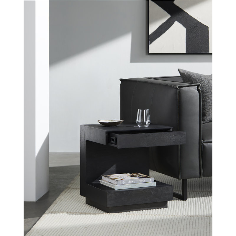 Sonora Modern End Table, Black