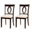 Ensemble de chaises de salle à manger rembourrées Haven avec dossier ovale ajouré et pieds en bois d'hévéa-135411851