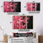 Ensemble de salon art mural bambou rose et noir-2060149676-2060149675