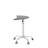Adjustable Height Tempered Glass Table, Desk Table With Lockable Wheels, Side Table-85470687