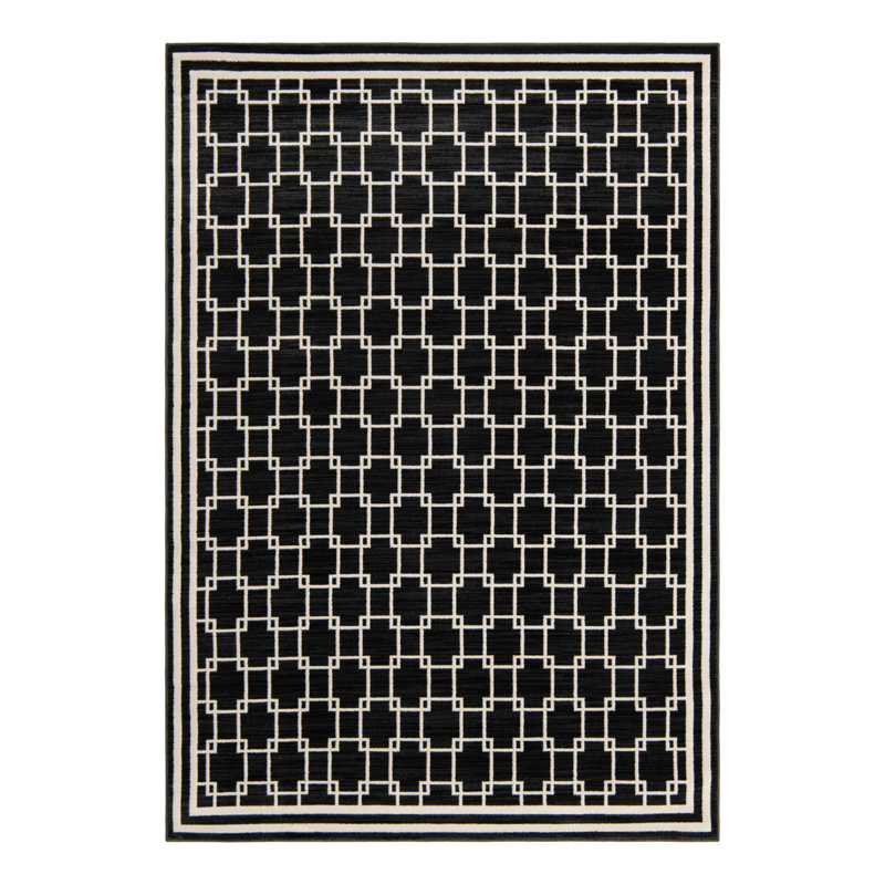 Jill Zarin Metropolitan Uptown Rug Black, Rectangle 5'1" x 7'1"