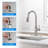 Pull Down Kitchen Faucet Pull Out Sprayer with Soap Dispenser